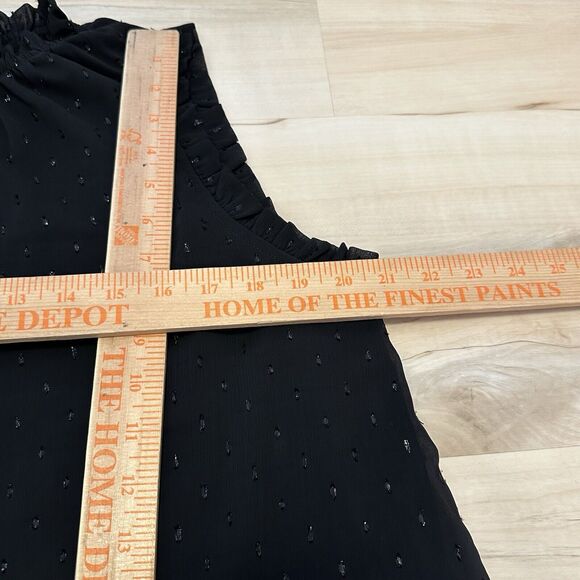 Rachel Zoe Women Medium Blouse‎ Mock Neck Sleeveless Black - Picture 8 of 9